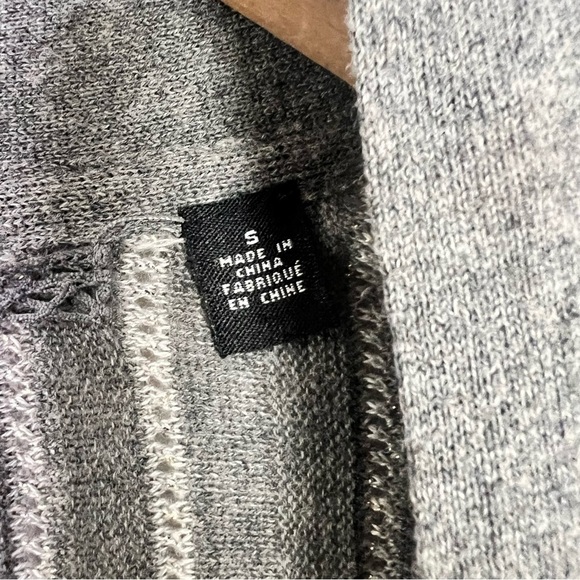 ANTHROPOLOGIE Knitted & Knotted Open Front Grey Cardigan Sweater - Picture 9 of 13